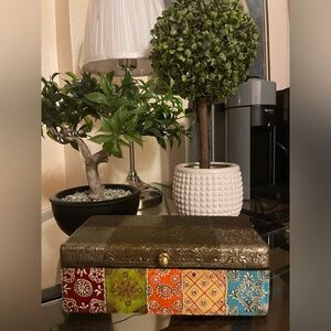 Sundance Catalog Multi Colored / Hand Painted Designed Jewelry Vanity Box